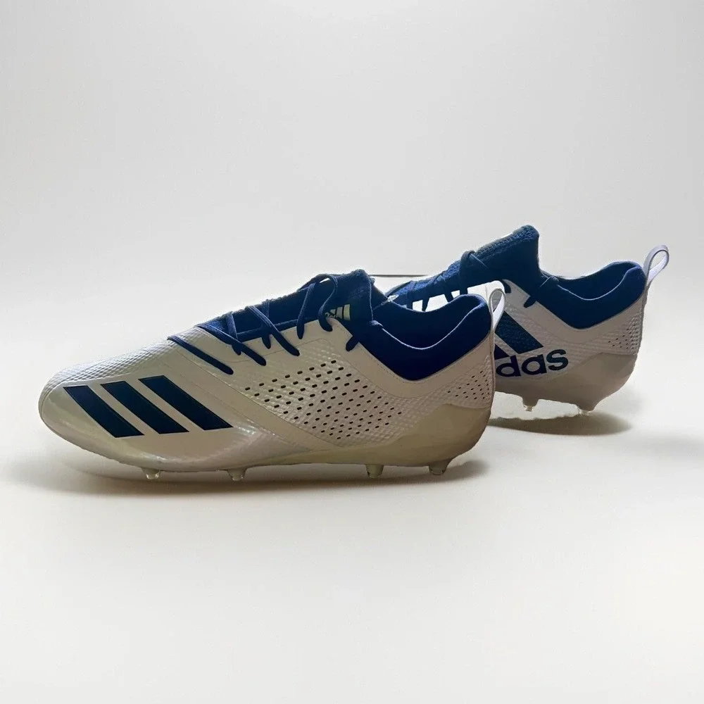 Adidas‎ Adizero 5-Star 7.0 Football Cleats White Navy Blue DA9549 Mens size 16